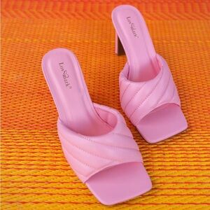 Pink Quilted Women's Heels